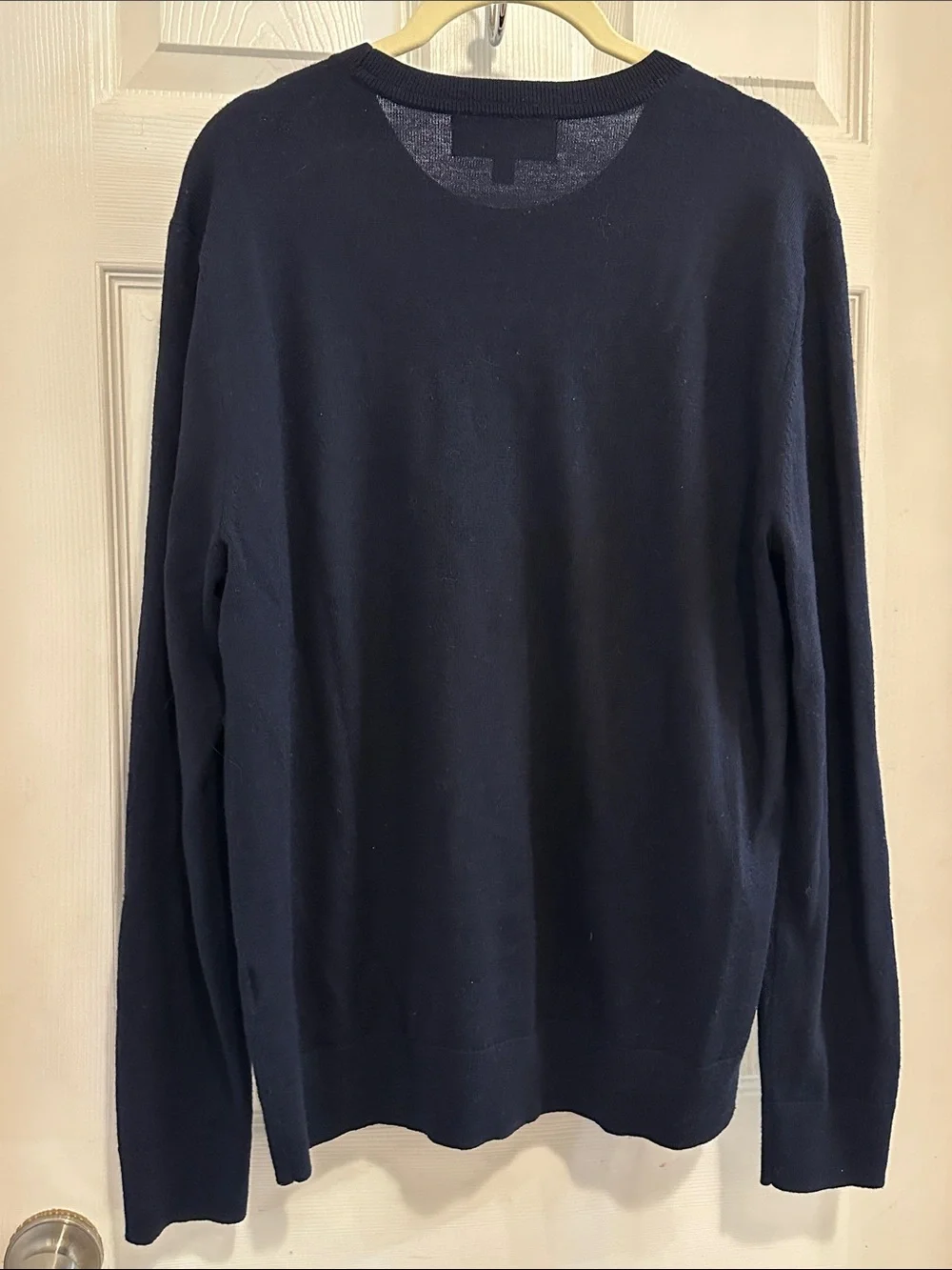 Banana Republic Italian Merino Baruffa Wool Men’s Dark Navy Crewneck Sweater